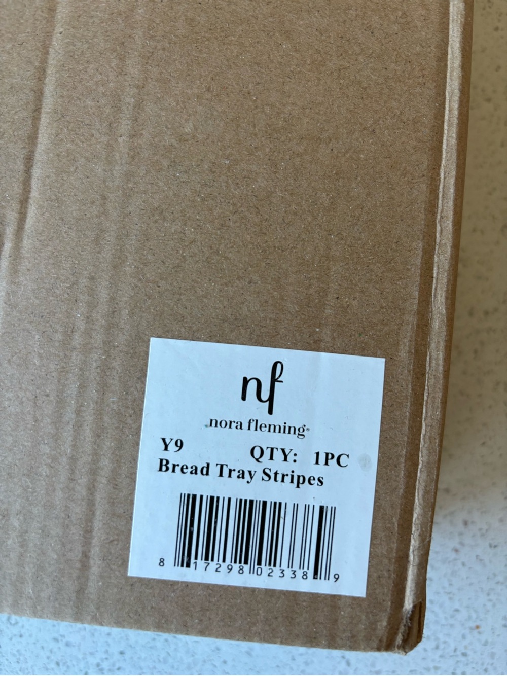 Nora Fleming Pinstripe White Bread Tray - Picture 3 of 8